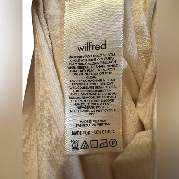 Aritzia Wilfred Saturn Mini Jersey Wrap in Light Birch Dress Size Small - Picture 9 of 10